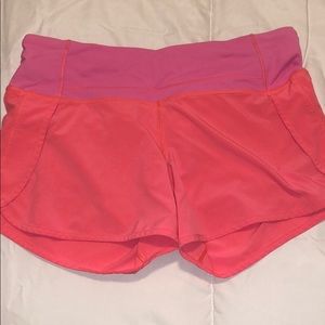 pink lululemon 4” shorts!
